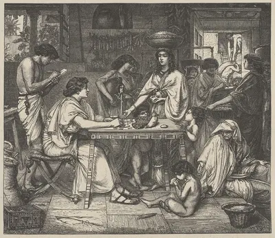 Joseph Distributes Corn by Эдвард Джон Пойнтер — digital art print download