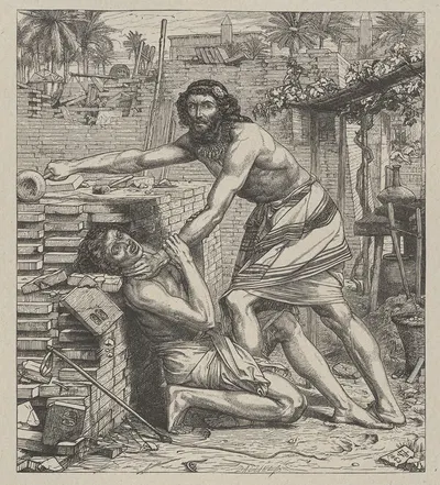 Moses Slaying the Egyptian by Эдвард Джон Пойнтер — digital art print download