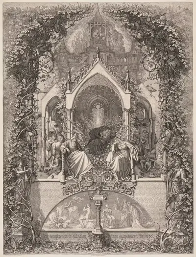 Маленькая колючка (Спящая красавица) by Эжен Наполеон Нойретер, 1836 — digital art print download