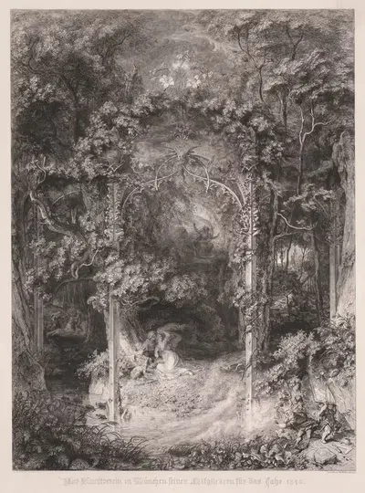 Лесная дева by Эжен Наполеон Нойретер, 1845 — digital art print download