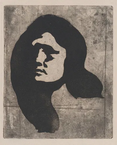 Голова женщины by Южен Каррьер — digital art print download