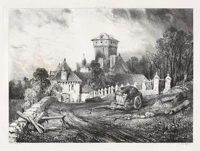 Шато де Пестейль в Полминьяке by Эжен Изабе, 1832 — digital art print download