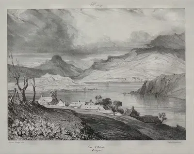 Озеро Эйдат, Овернь by Эжен Изабе, 1831 — digital art print download