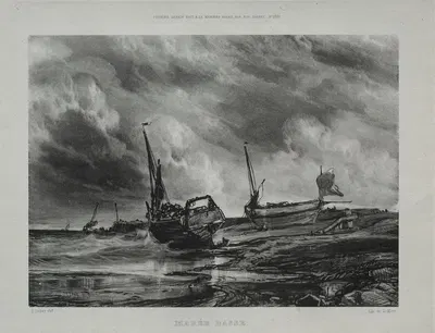 Низкий уровень воды by Эжен Изабе, 1831 — digital art print download
