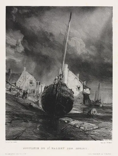Сувенир из Сен-Валери на Соме by Эжен Изабе, 1833 — digital art print download