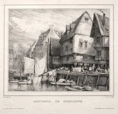 Сувенир из Бретани by Эжен Изабе, 1832 — digital art print download