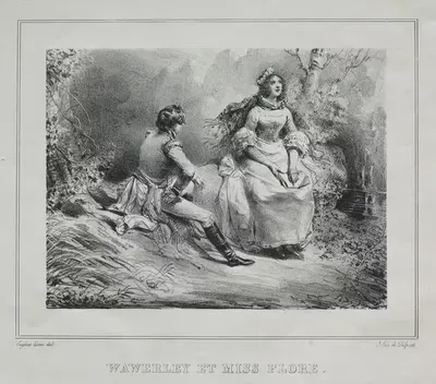 Живописные виды Шотландии; Уэверли и мисс Флора by Эжен Лами, 1825–1828 — digital art print download