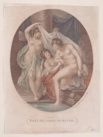 Psyche Going to Bathe by Франческо Бартолоззи, 1786 — digital art print download