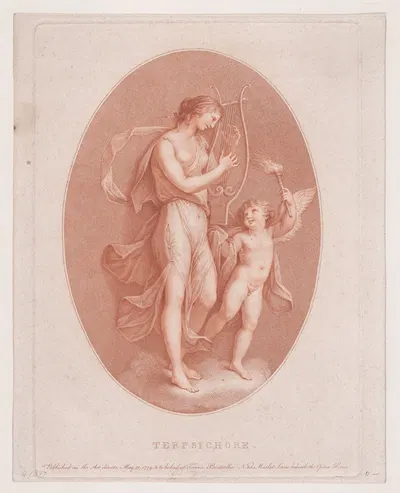 Terpsichore by Франческо Бартолоззи, 1779 — digital art print download