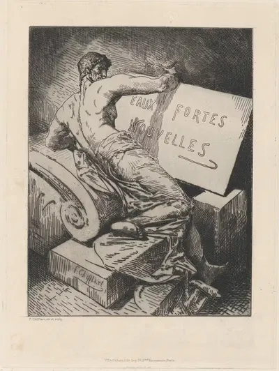 Обложка для 'Eaux Fortes Nouvelles' by Франсуа-Николя Шиффлар, 1877 — digital art print download
