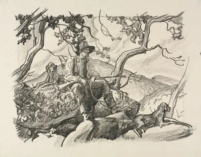 Mountain Top by Frank Wilcox, c. 1928 — digital art print download