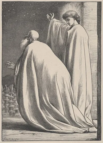 Abram and the Angel by Фредерик Лейтон — digital art print download