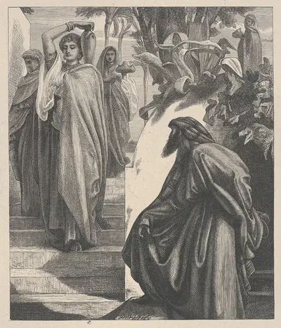 Eliezer and Rebekah by Frederic Leighton — digital art print download