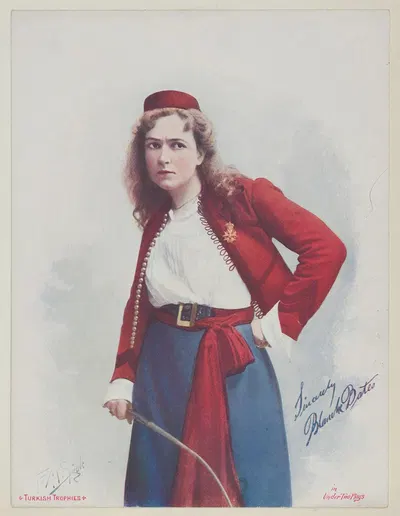 Бланш Бейтс в "Под двумя флагами by Фредерик Моладор Спигл, 1900 — digital art print download