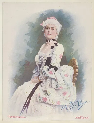 Эффи Шеннон в роли Манон Леско by Фредерик Моладор Спигл, 1900 — digital art print download