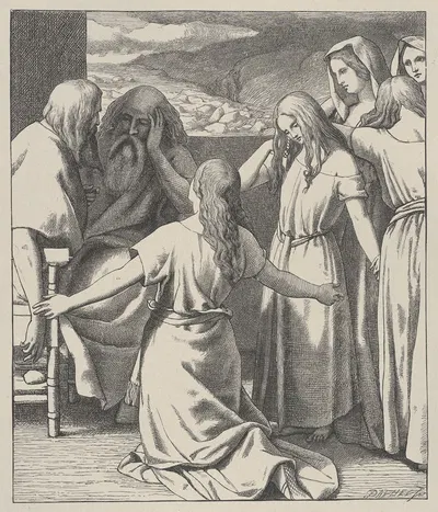 The Daughters of Zelophehad by Фредерик Ричард Пикерсгилл — digital art print download