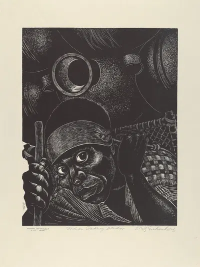 Индийский продавец керамики by Фриц Айхенберг — digital art print download