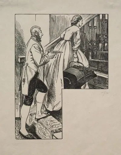 Ведение домашнего хозяйства в Белгравии by Джордж Дю Мориэ, 1863 — digital art print download