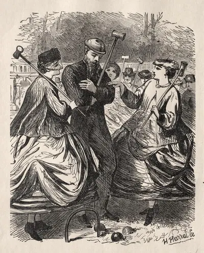 Наша крокетная вечеринка by Джордж Дю Мориэ, 1864 — digital art print download