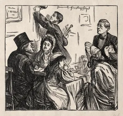 Освежение – На Великой выставке by Джордж Дю Мориэ, 1862 — digital art print download
