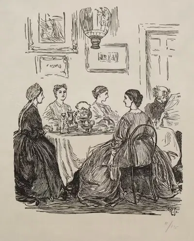 Годовой вопрос — Куда мы пойдем by Джордж Дю Мориэ, 1865 — digital art print download