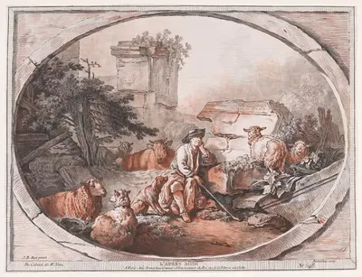 Четыре времени суток; После полудня by Жиль Демарто старший, 1776 — digital art print download
