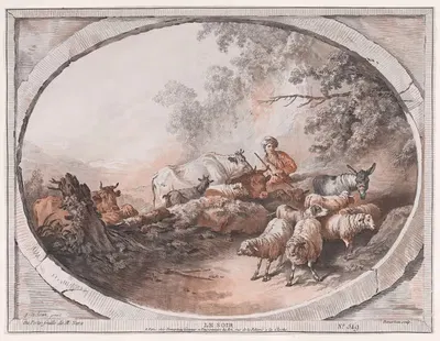 Четыре времени суток; Вечер by Жиль Демарто старший, 1776 — digital art print download