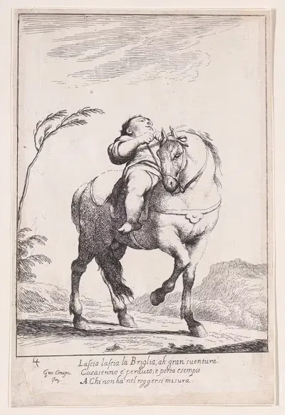 Плита 18; Какосенно на лошади by Джузеппе Мария Крепси, 1705–1715 — digital art print download