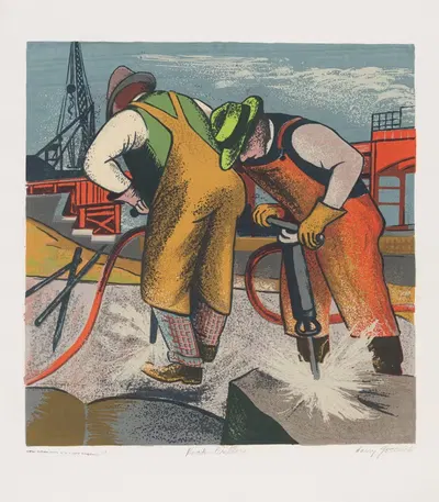 Бурильщики by Гарри Готлиб, 1939 — digital art print download