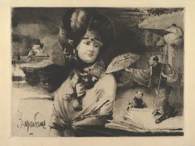 Японизм by Анри Сомм, 1881 — digital art print download