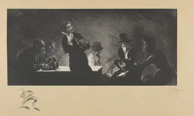 Игрок на мандолине (Мандолинист), из 'L'Estampe Originale' by Анри-Патрис Дильон, 1893 — digital art print download
