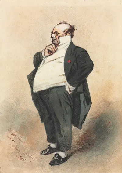 Жозеф Прудом стоя by Генри Бонавентюр Моньё, 1868 — digital art print download