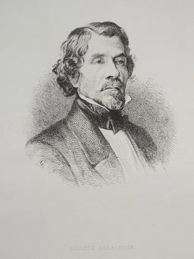 Eugène Delacroix by Jean Francois Gigoux — digital art print download