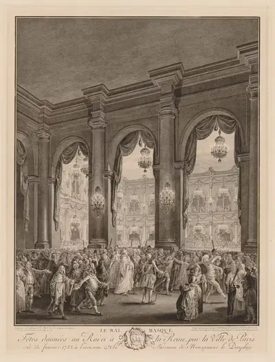 Маскарад by Жан-Мишель Моро ле Жён, 1782 — digital art print download