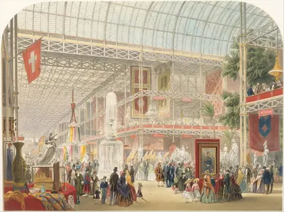 General View of the Interior, from 'Recollections of the Great Exhibition, 1851' by John Absolon, 1851 — digital art print…