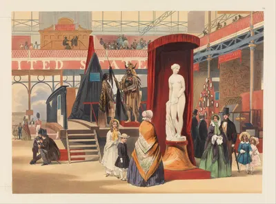 View in the East Nave; The Greek Slave, from 'Recollections of the Great Exhibition, 1851' by John Absolon, 1851 — digital…