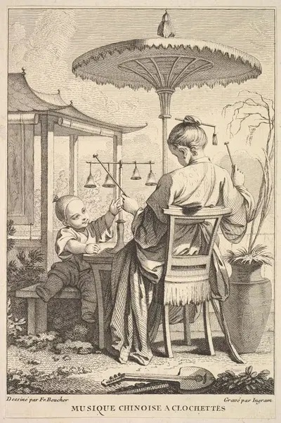 Chinese Bell Music (After François Boucher) by John Ingram, 1741–1763 — digital art print download