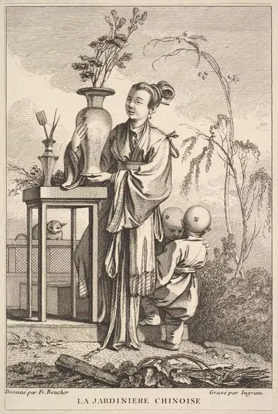 The Chinese Gardener (After François Boucher) by John Ingram, 1741–1763 — digital art print download