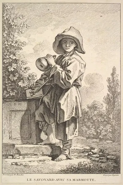 The Savoyard with His Box (After François Boucher) by John Ingram, 1741–1763 — digital art print download