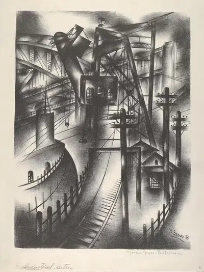 Промышленный сектор by Йолан Гросс Беттельхейм, 1936 — digital art print download