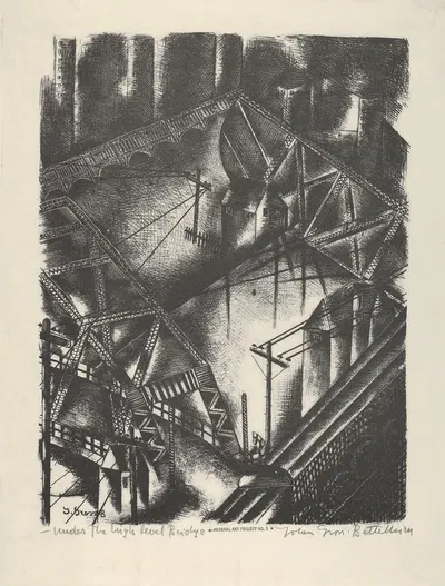 Under The High Level Bridge by Jolan Gross Bettelheim — digital art print download