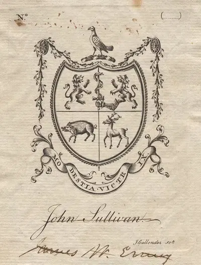 Coat of Arms with John Sullivan inscribed below by Joseph Callender — digital art print download