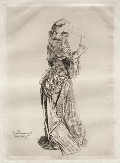 Генуэзка by Жюль-Фердинанд Жаккмар, 1877 — digital art print download