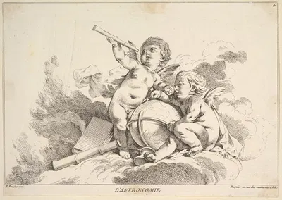 Astronomy by Louis-Felix de La Rue — digital art print download
