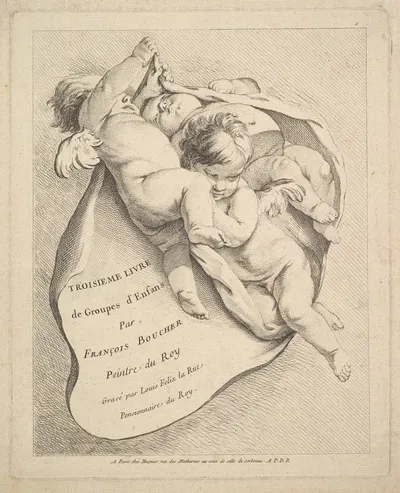 Frontispiece by Louis-Felix de La Rue — digital art print download