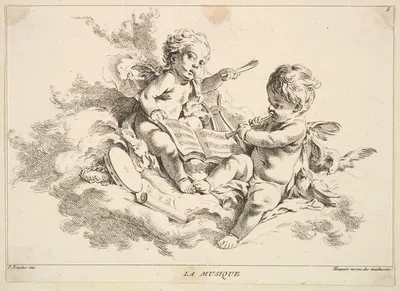 Music by Louis-Felix de La Rue — digital art print download