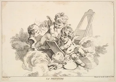 Painting by Louis-Felix de La Rue — digital art print download