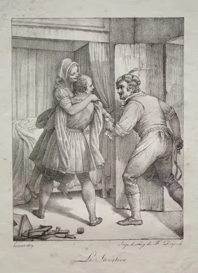 Портной by Луи Эрсент, 1820 — digital art print download