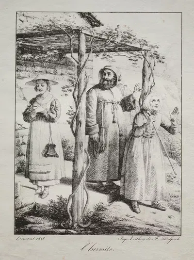 Отшельник by Луи Эрсент, 1818 — digital art print download