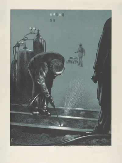 Ночные ремонты by Луис Лозовик, 1939 — digital art print download